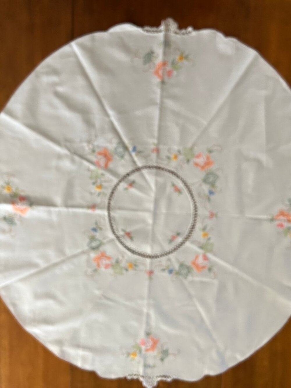 Embroidered Round Tablecloth